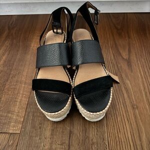 Crown Vintage Black Espadrille Sandals
